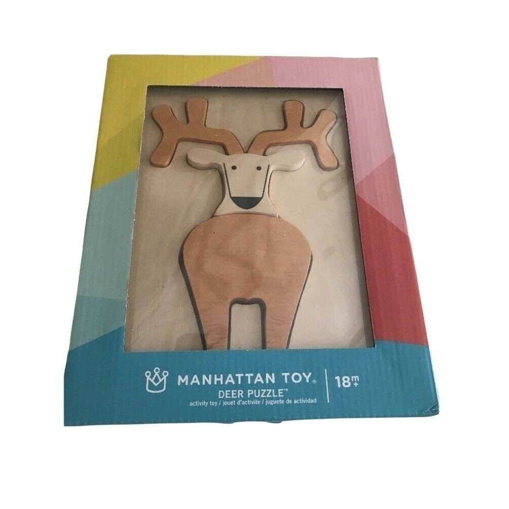 Deer Stag Buck Wood Puzzle Manhattan Baby Toddler‎ Preschool Toy